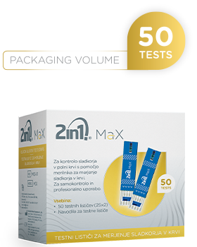 2 IN 1 MAX GLUCOSE STRIPS 50