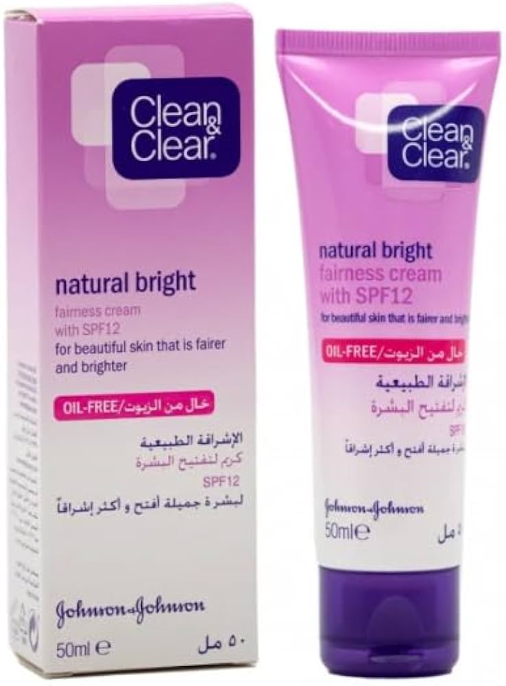CLEAN & CLEAR BRIGHTENING CREAM 50ML WITH SPF 12