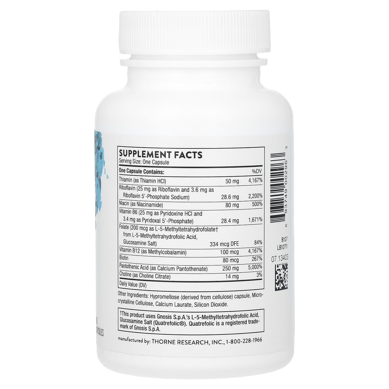 Thorne, Stress B-Complex, 60 Capsules