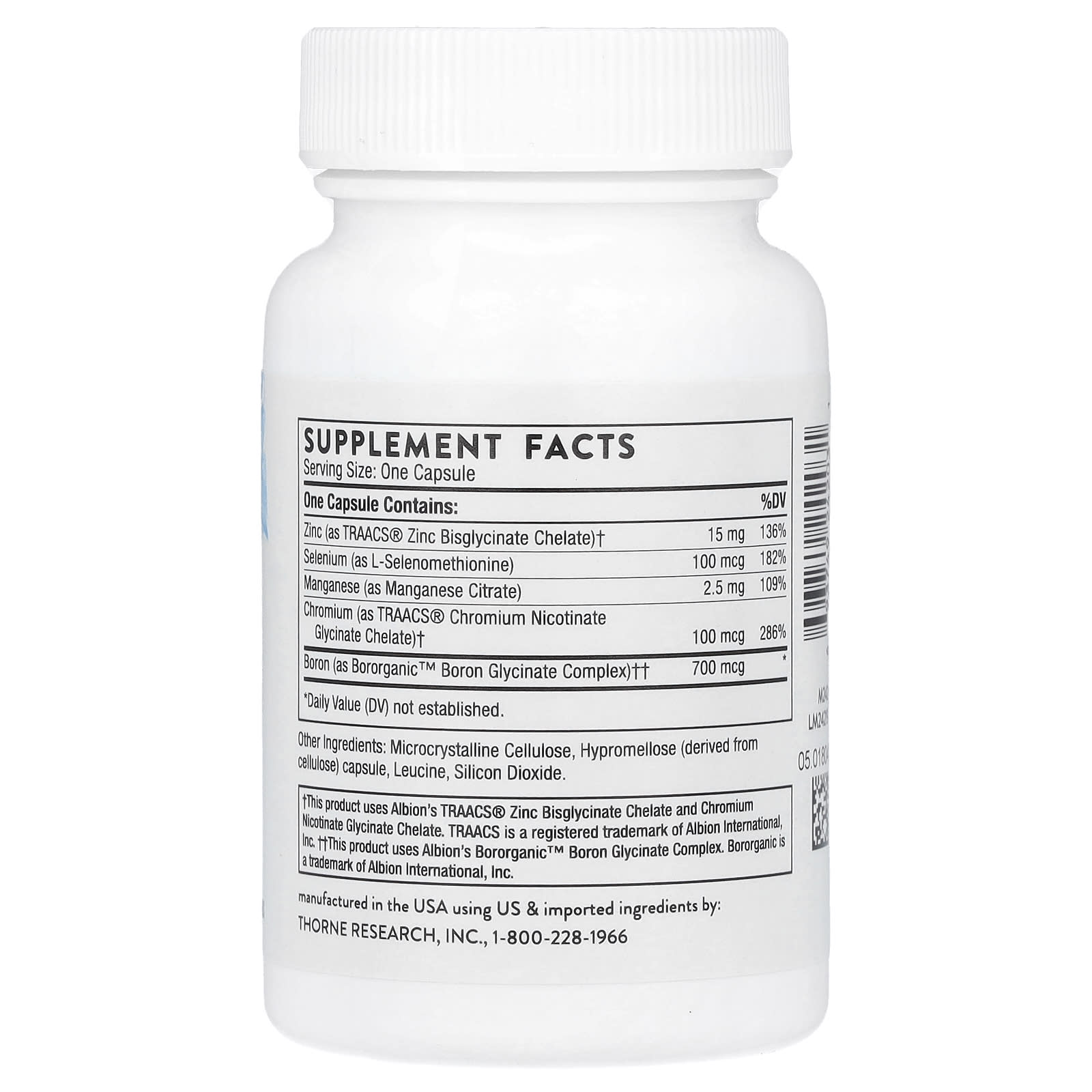 Thorne, Trace Minerals, 90 Capsules