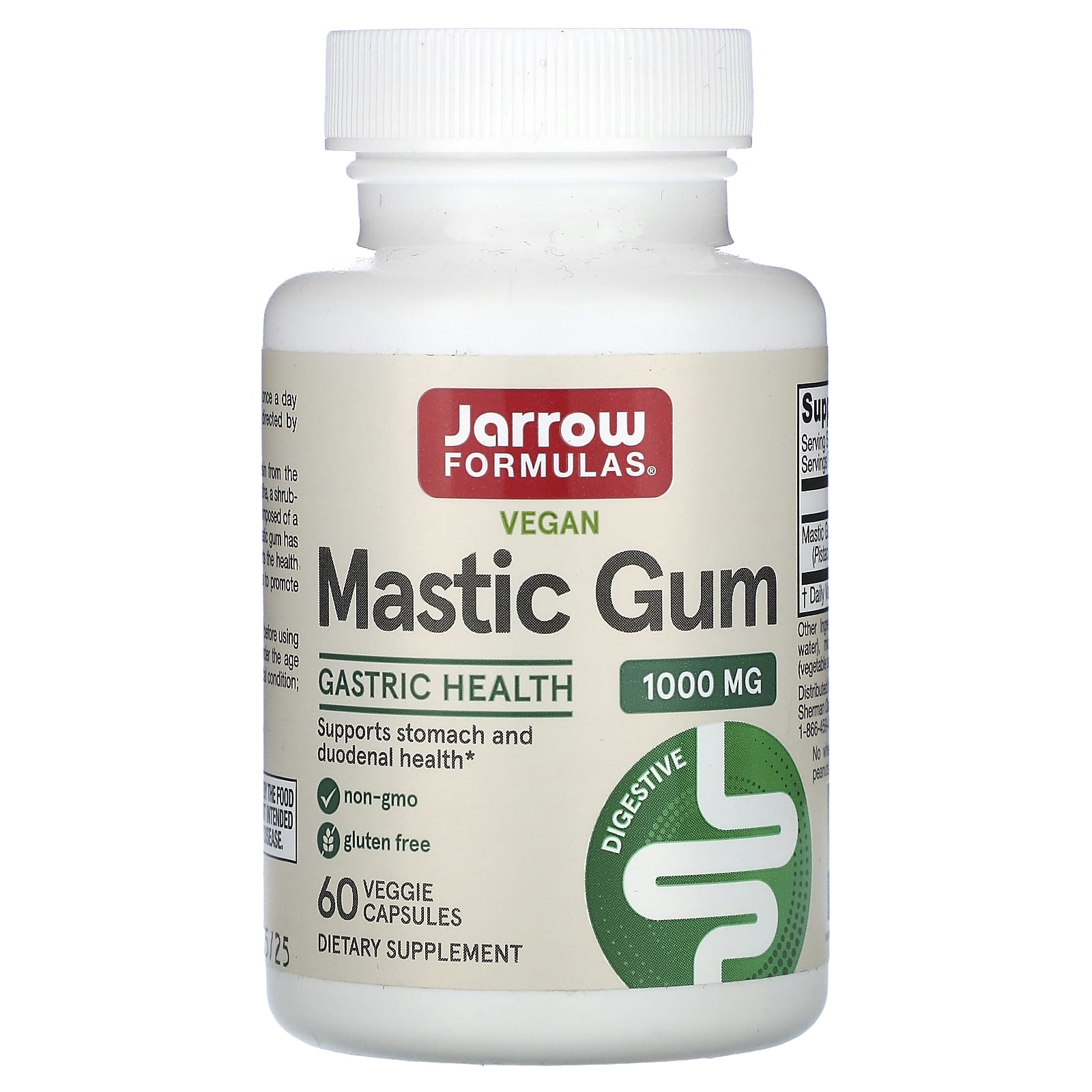 Jarrow Formulas, Mastic Gum, 1,000 mg, 60 Veggie Capsules (500 mg per Capsule)