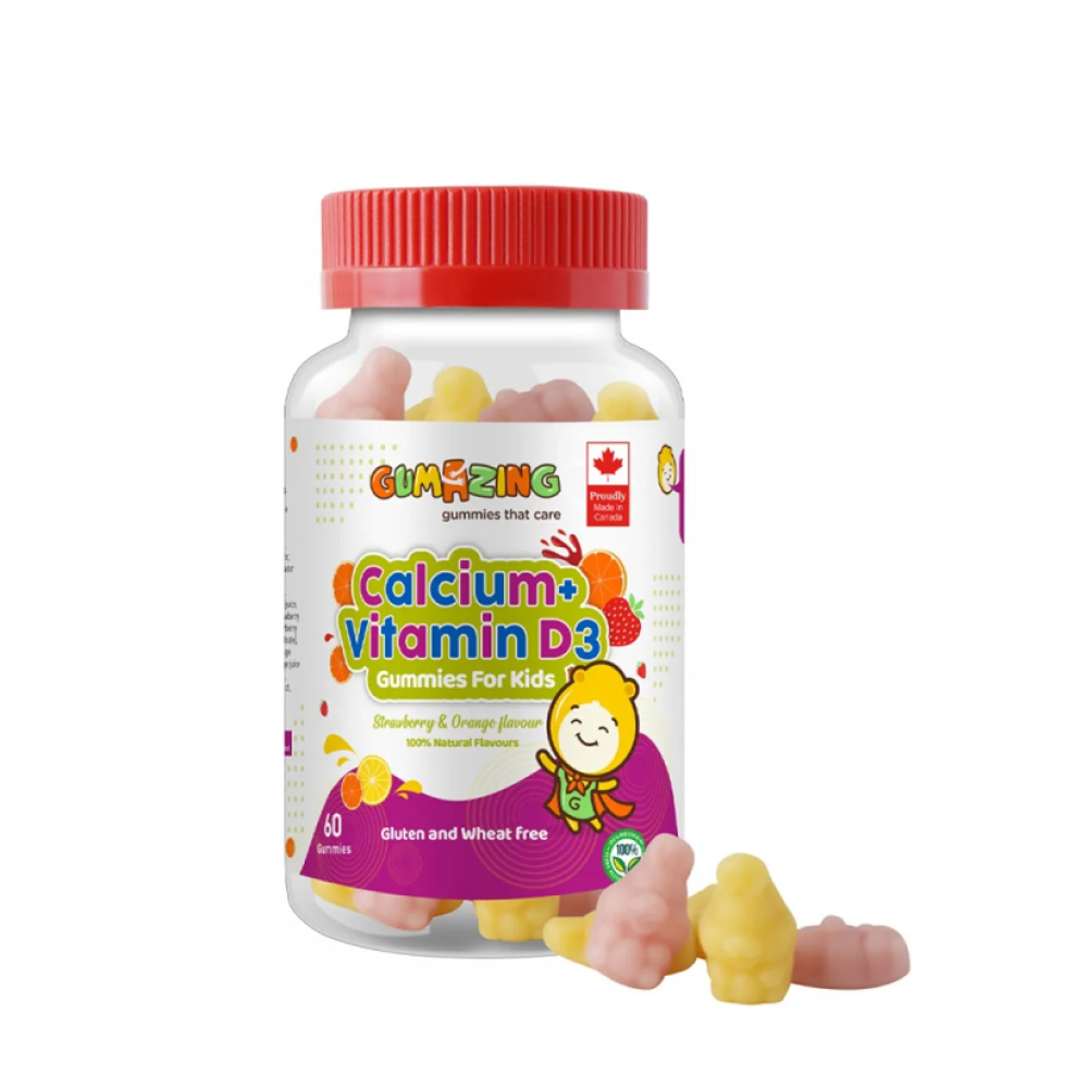 GUMAZING CALCIUM+VITAMIN 3 FOR KIDS 60 GUMMIES