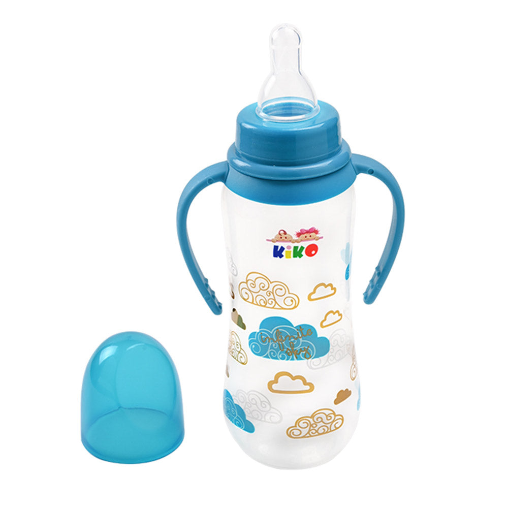 KIKO BABY FEEDING BOTTLE WITH HANDLE 250ML WITH SILICONE