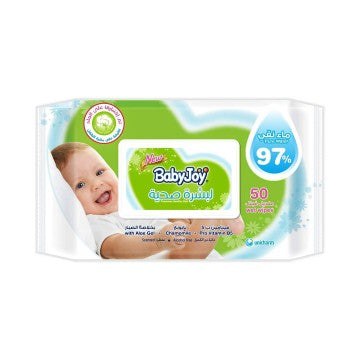 BABY JOY WIPES 50 PCS WITH ALOE GEL