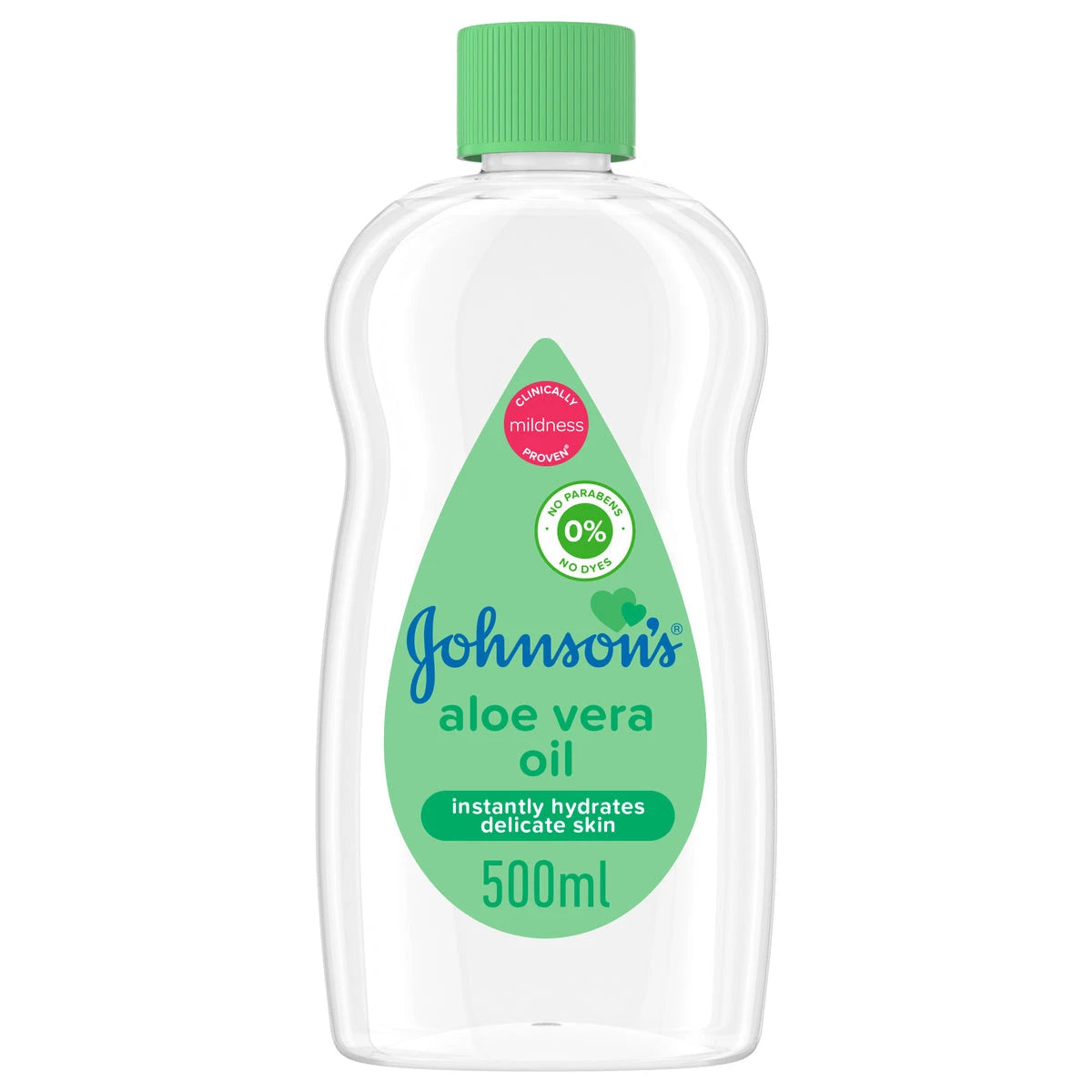 JH BABY OIL 500ML WITH ALOE VERA