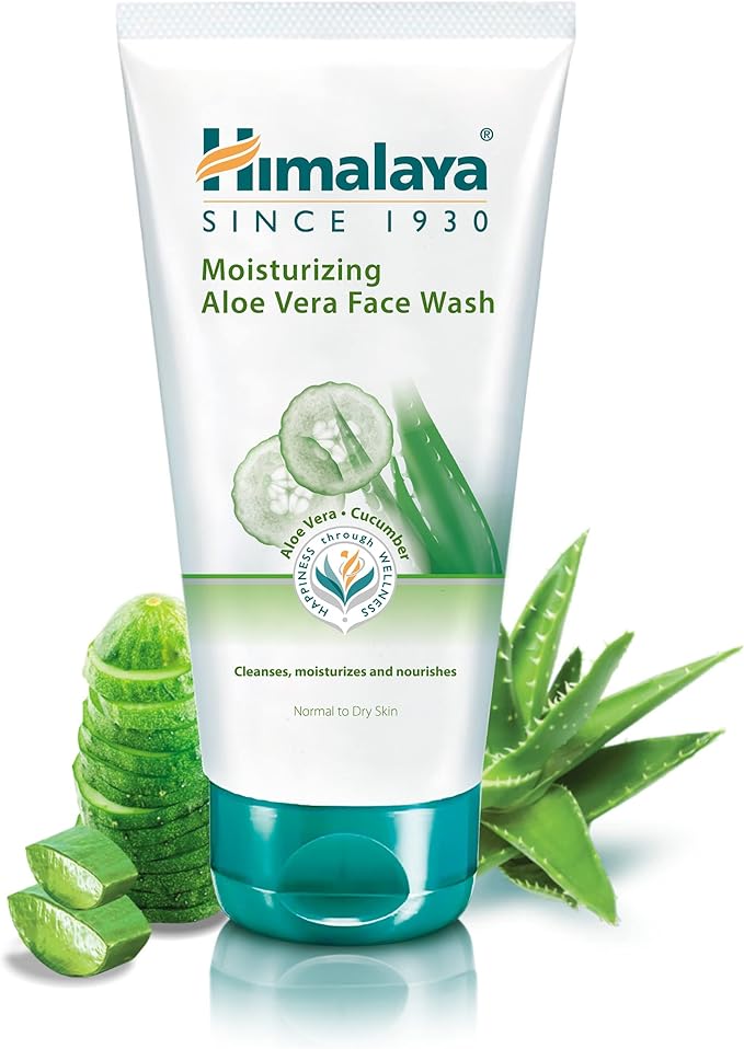 HIMALAYA FACE WASH 150ML MOISTURIZER WITH ALOE VERA AND CUCUMBER