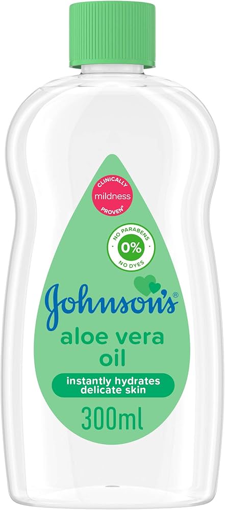 JH BABY OIL 300ML WITH ALOE VERA