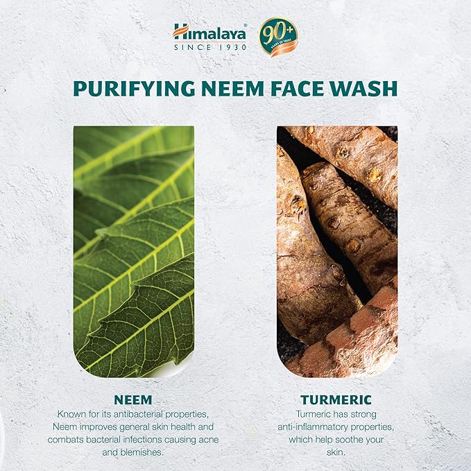 HIMALAYA FACE WASH 150ML FOR PURIFICATION WITH NEEM AND TURMERIC