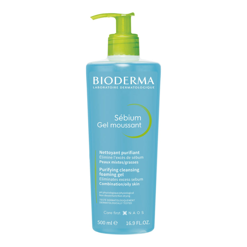 BIODERMA PURIFYING GEL WASH 500ML SEBIUM FOR OILY SKIN