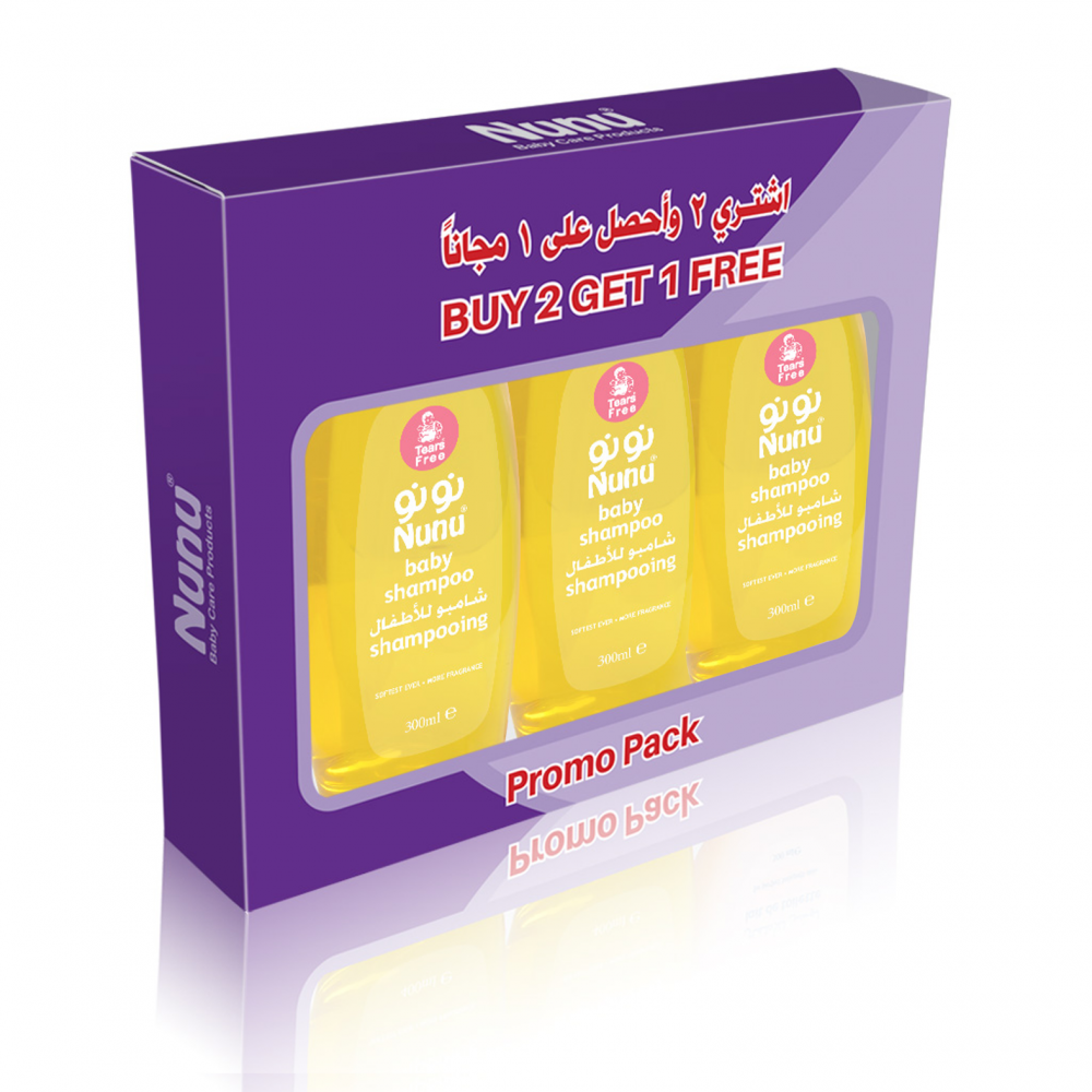 NUNU BABY SHAMPOO OFFER 3x(300ML)