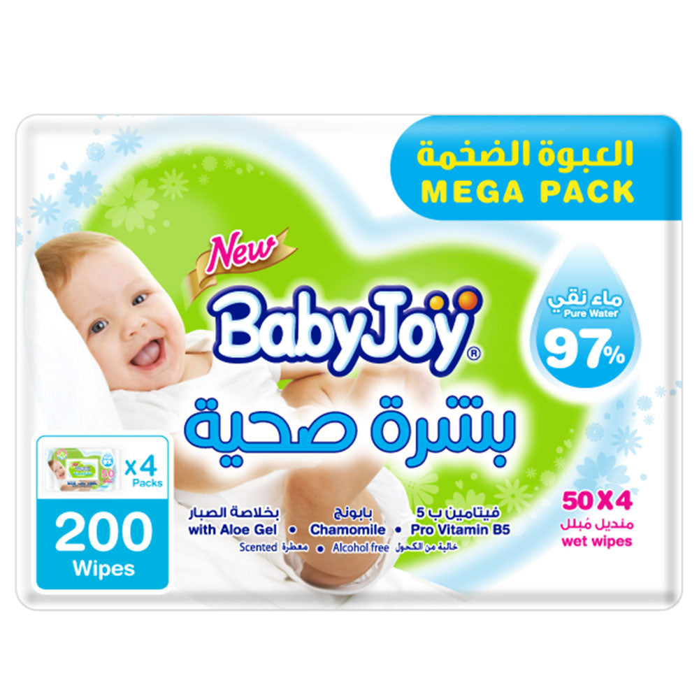 BABY JOY WET WIPES MEGA PACK 50X4