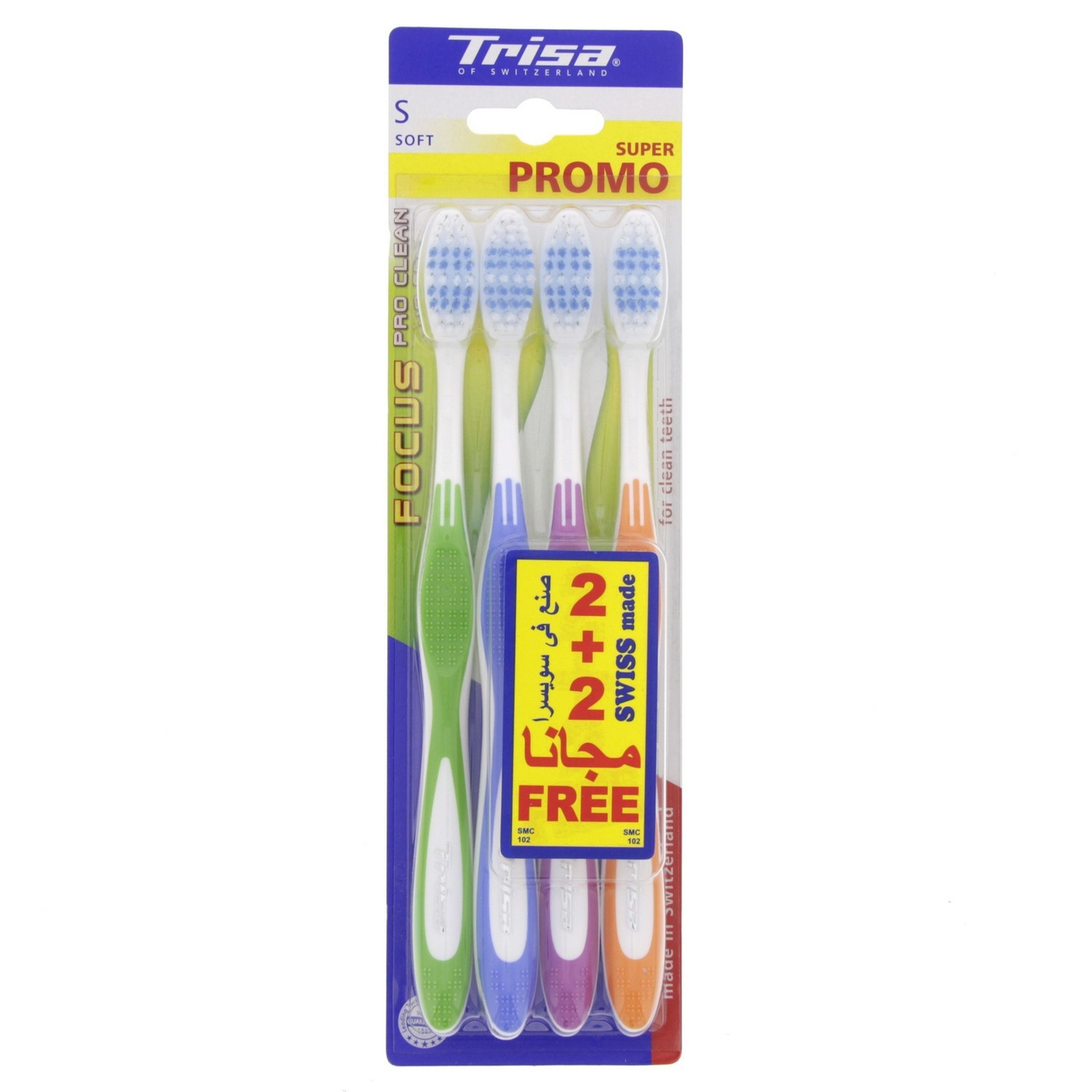 TRISA FOCUS PRO CLEAN TB SOFT 4PCS
