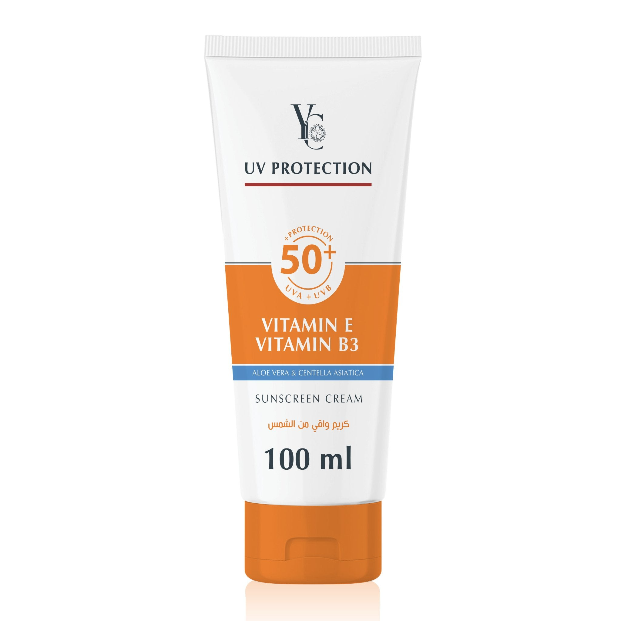 YC SUNSCREEN CREAM UV50+ VITAMIN E,B3 100ML