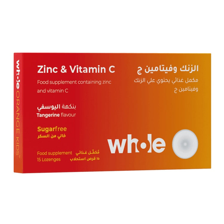 WHOLE KIDS ZINC & VIT.C 15 LOZENGES