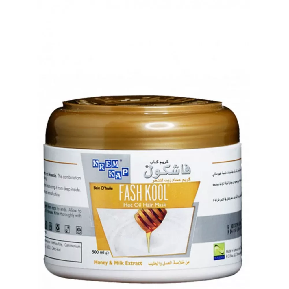 FASHKOOL HOT OIL HAIR CREAM HONEY EXTRACT &MILK PROTEIN 500ML